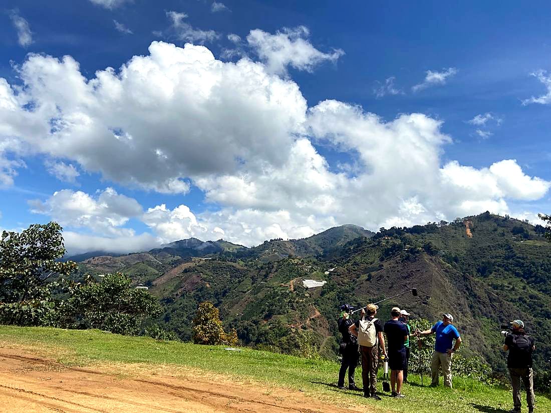 Location scouting in the coffee region mountains